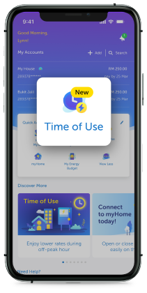 Open myTNB App and Tap on Time of Use icon