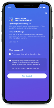Tap on Get Started button