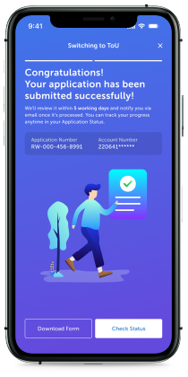 ToU application submitted